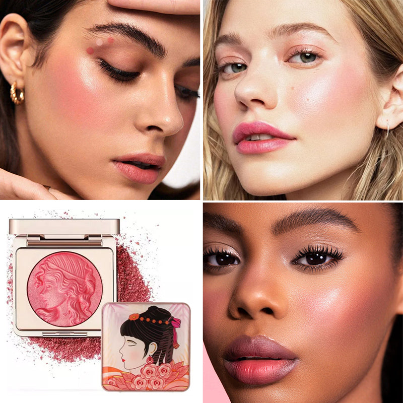 š„Cosmetic NO.1š„Embossed Smooth Powder Blush Palette for Cheeks