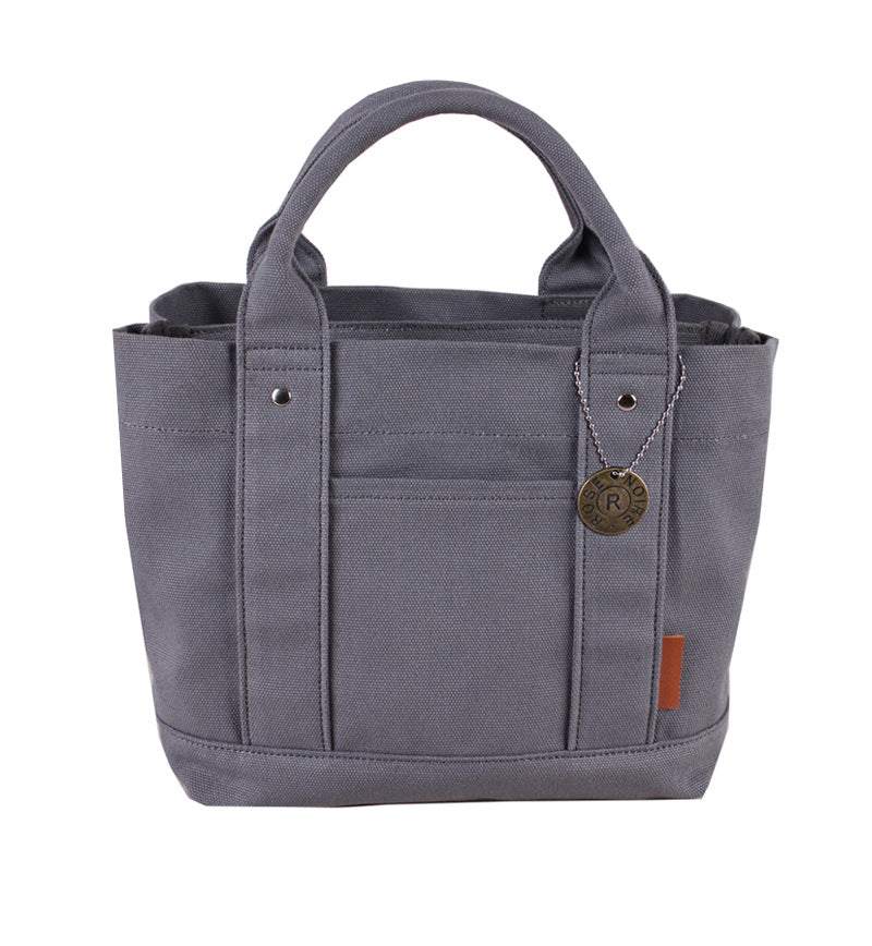 Large Capacity Multi-compartment Tote Canvas Bag