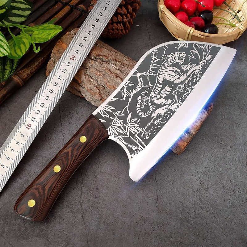 Durable Sharp Tiger Pattern Stainless Steel Knife