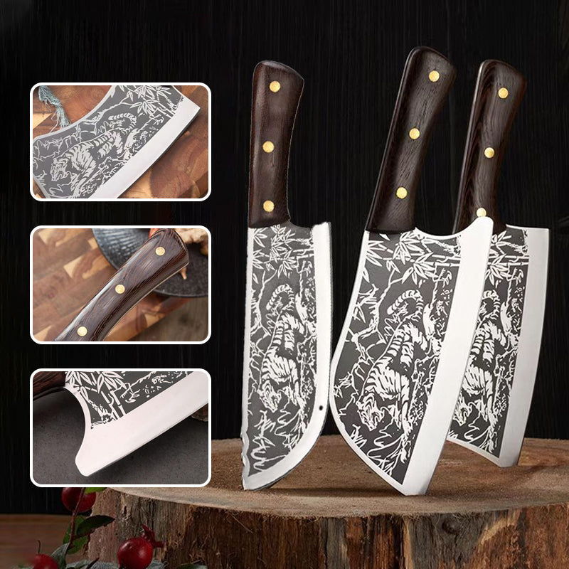 Durable Sharp Tiger Pattern Stainless Steel Knife