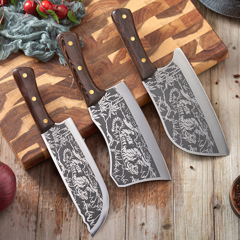 Durable Sharp Tiger Pattern Stainless Steel Knife
