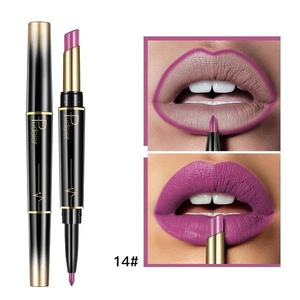 16 Color Long Lasting Lipstick Lipstick + Lip Liner Combo