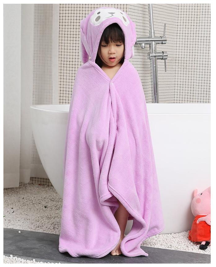 Super absorbent children's cartoon bathrobe