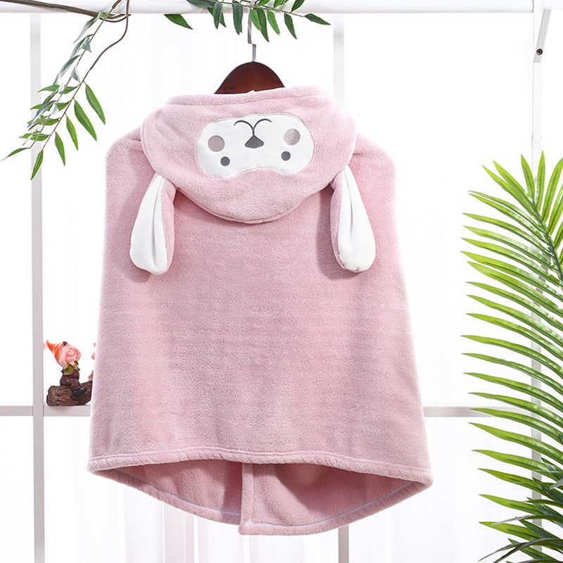 Super absorbent children's cartoon bathrobe