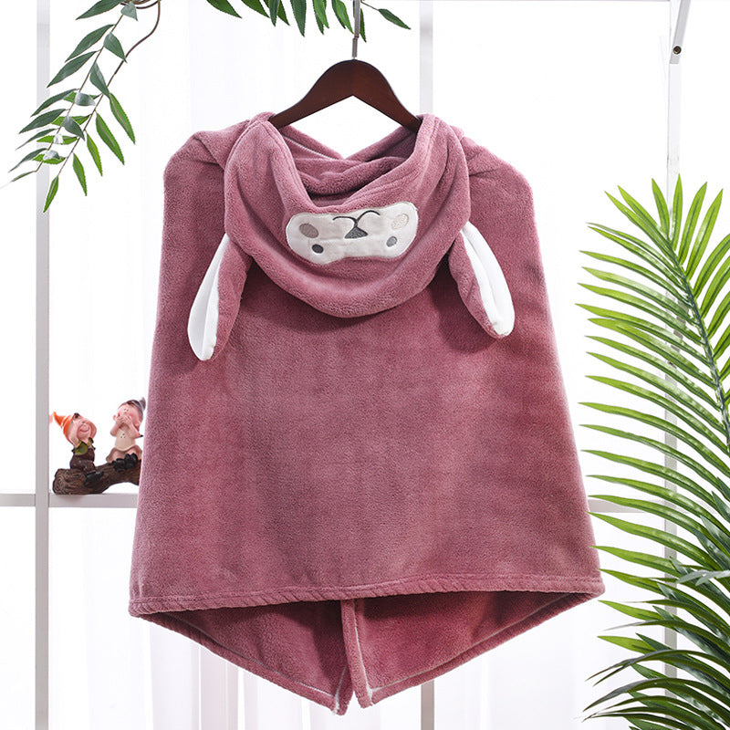 Super absorbent children's cartoon bathrobe