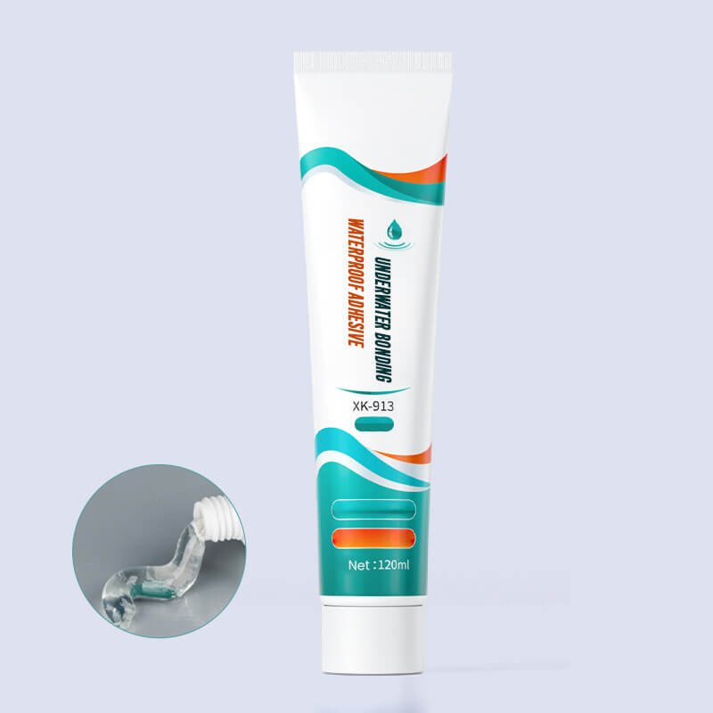 Special adhesive sealant for underwater leak trapping
