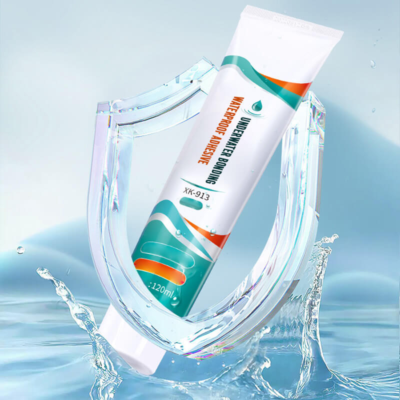 Special adhesive sealant for underwater leak trapping