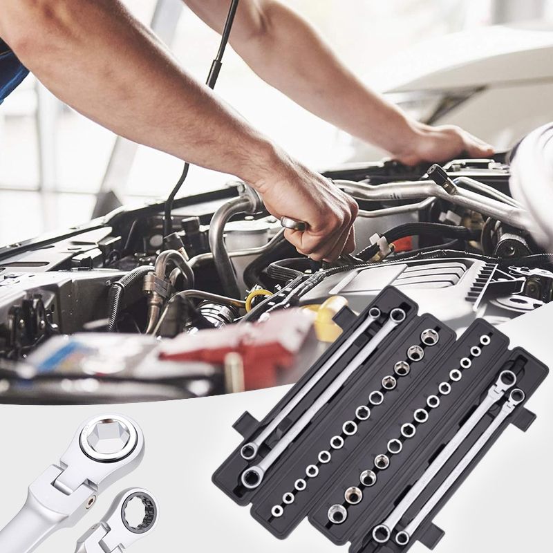 💥15pcs Adjustable Ratchet Wrench Kit🎅Great Gift🎁(Great Sale⛄Buy 2 Get 10% OFF + Free Shipping)