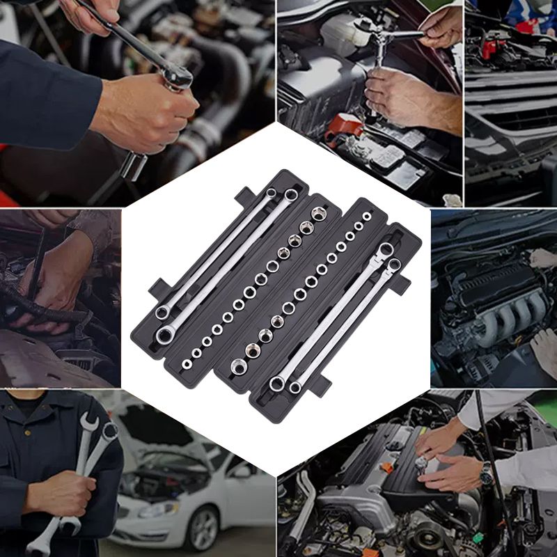 💥15pcs Adjustable Ratchet Wrench Kit🎅Great Gift🎁(Great Sale⛄Buy 2 Get 10% OFF + Free Shipping)