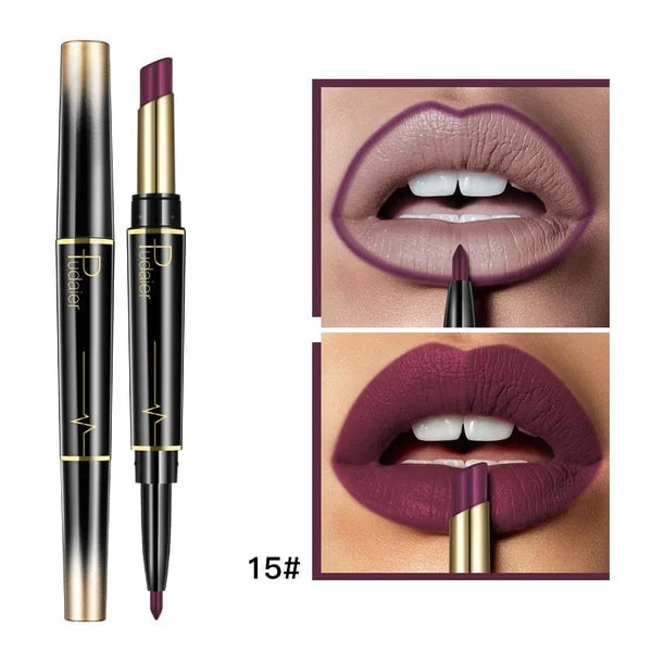 16 Color Long Lasting Lipstick Lipstick + Lip Liner Combo