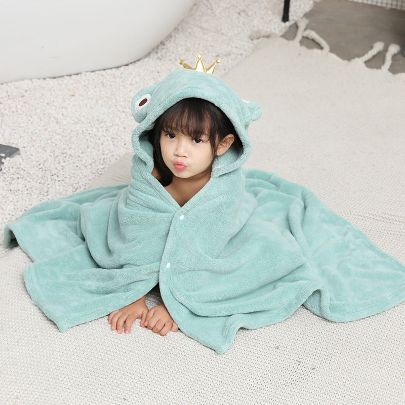 Super absorbent children's cartoon bathrobe