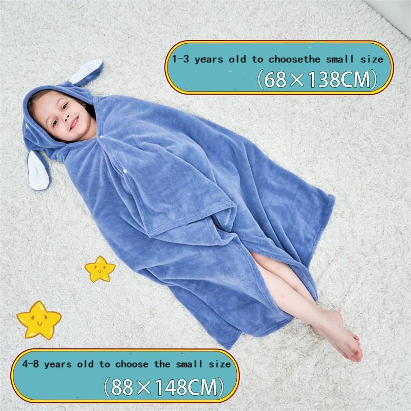 Super absorbent children's cartoon bathrobe