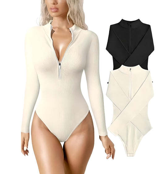 🔥HOT SALE - 49% OFF🔥Zip-Up Bodysuit-Free Shipping