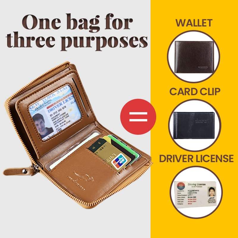 Men's Essentials-Multi-functional RFID Blocking Waterproof Durable PU Leather Wallet