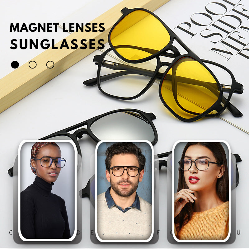 💥Limited Time Offer💥Replaceable lens 6 -in -1 Sunglasses Set