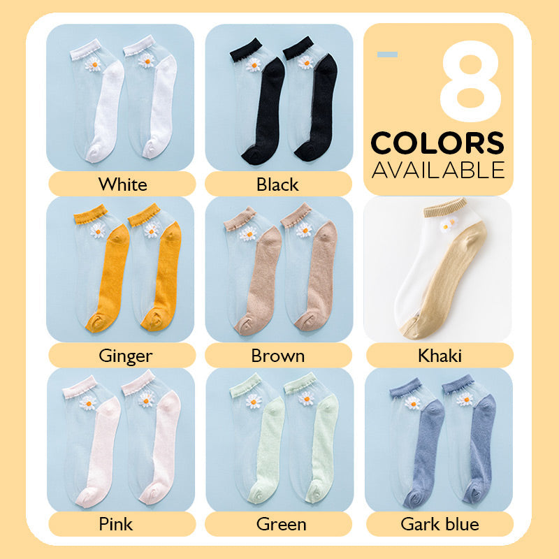 💥 Clearance special 💥 Summer breathable translucent daisy socks