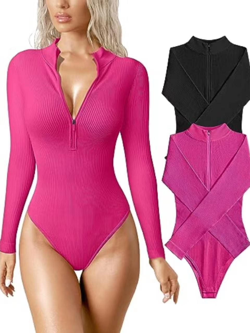 🔥HOT SALE - 49% OFF🔥Zip-Up Bodysuit-Free Shipping