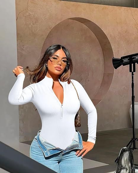🔥HOT SALE - 49% OFF🔥Zip-Up Bodysuit-Free Shipping