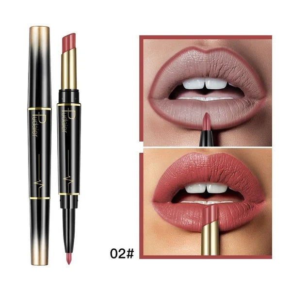 16 Color Long Lasting Lipstick Lipstick + Lip Liner Combo