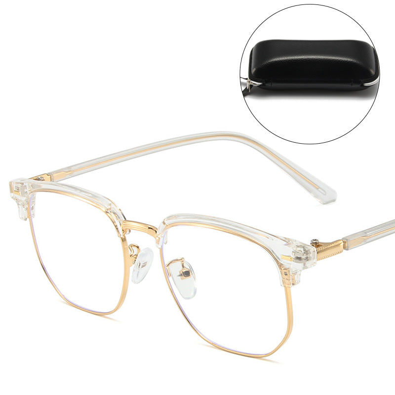 Blue Light Blocking Half-Rim Glasses