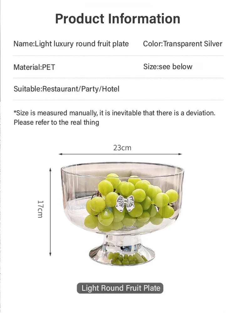Light Luxury Tall Fruit Plate