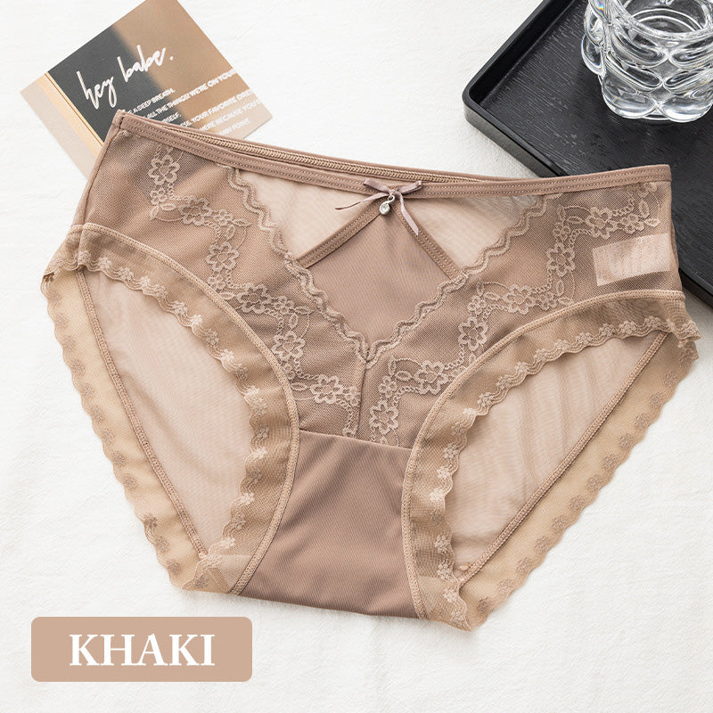 Women's Mesh Lace Hollow out Lightweight Panties