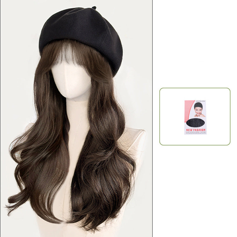 Versatile Beret Wig Set with Long Curly Hair(Great Sale⛄BUY 2 Get 10% OFF + Freeshipping)