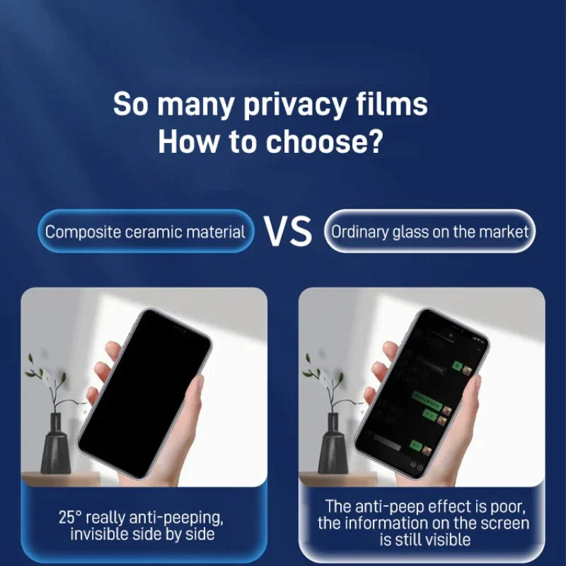Tempered Glass Anti Peeping Screen Protector For iPhone(50% OFF)
