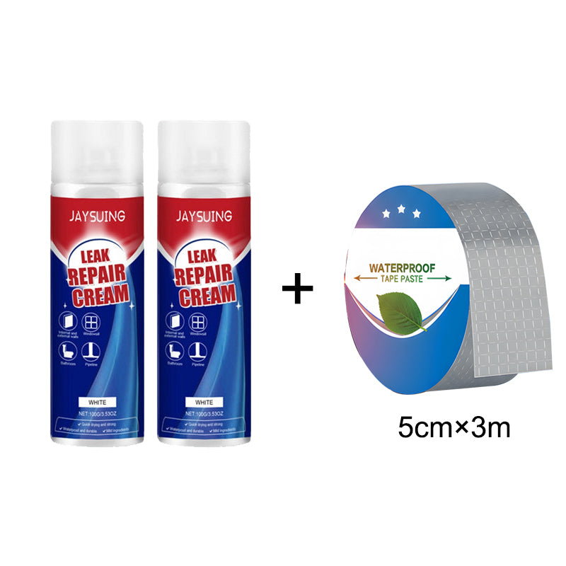 ✨ Instant Leak Repair Spray - Seals Cracks & Gaps in 5 Minutes, Waterproof & Flexible for Pipes/Roofs