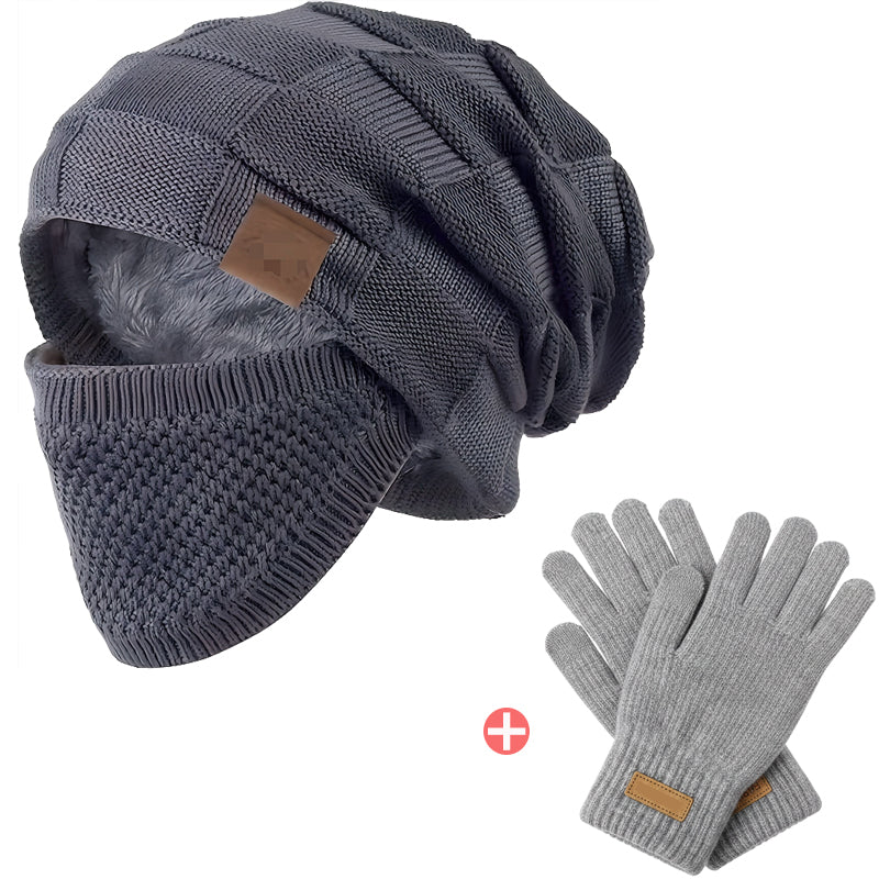 Winter Warm Beanie Hat with Face Cover