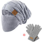 Winter Warm Beanie Hat with Face Cover