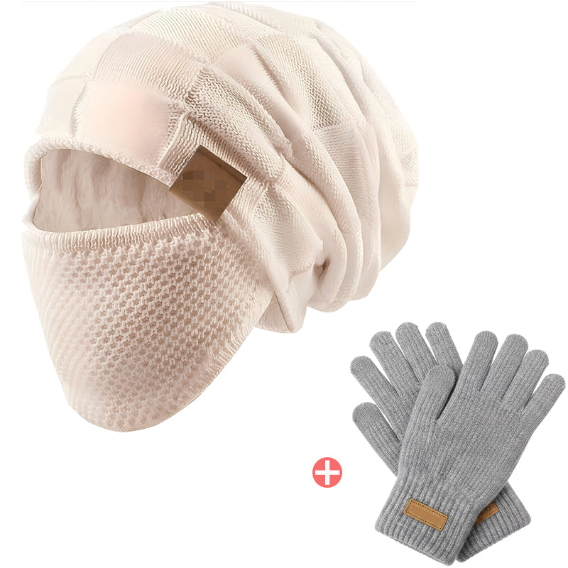 Winter Warm Beanie Hat with Face Cover