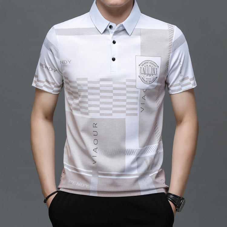 Ice Silk Print Short-sleeved Shirt👕