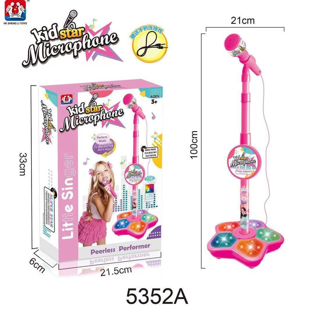 🎅Christmas Hot Sale 50% Off🎁 Microphone Toy, Karaoke Machine Toy with Light🎤