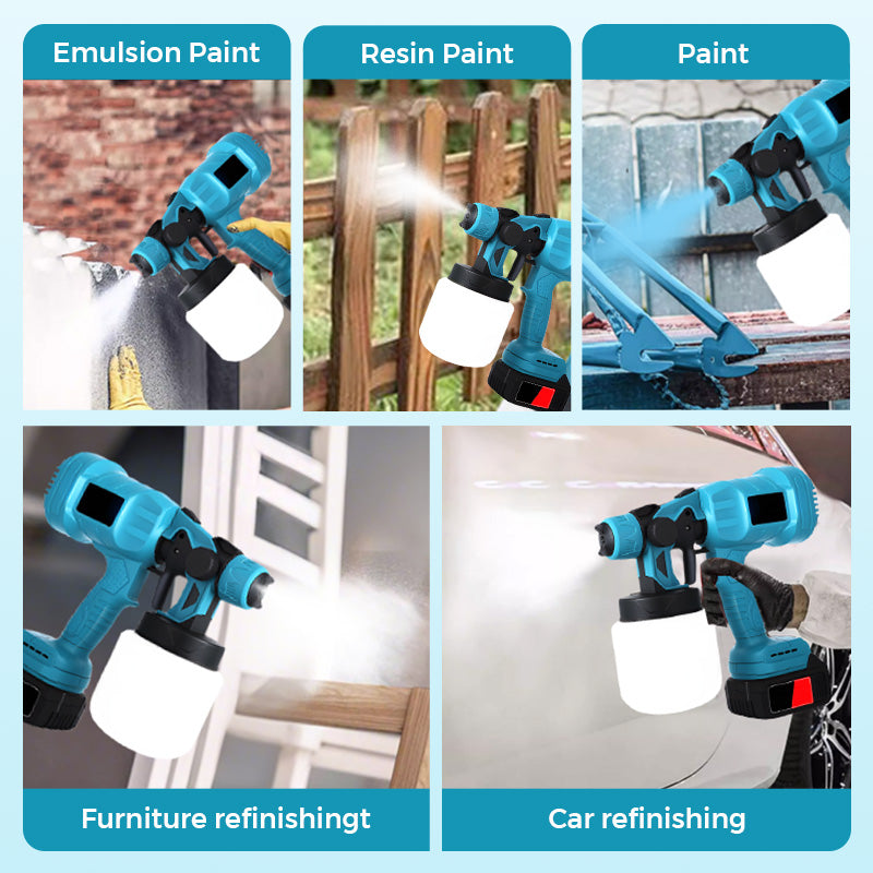🛠️  Cordless Electric Paint Sprayer – HVLP Tech, Even Coating & Perfect for DIY & Gifts 🎁