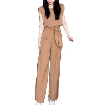 Fashion Sleeveless Wide-Legged Pants Set（Great Sale⛄BUY 2 Get 10% OFF + FREE SHIPPING)