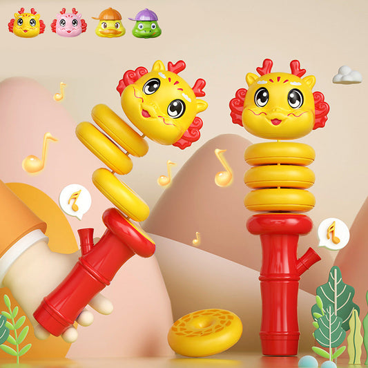 Cartoon Animal Shape Snake Twisting Hand Held Whistle Toy