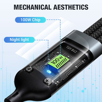 💥Limited Time 50% OFF🔥⚡Transparent Luminous 3-in-1 Super Fast Charging Cable