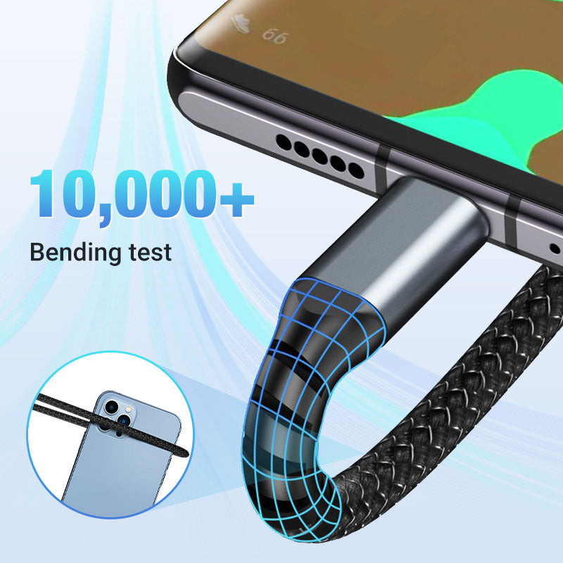 💥Limited Time 50% OFF🔥⚡Transparent Luminous 3-in-1 Super Fast Charging Cable