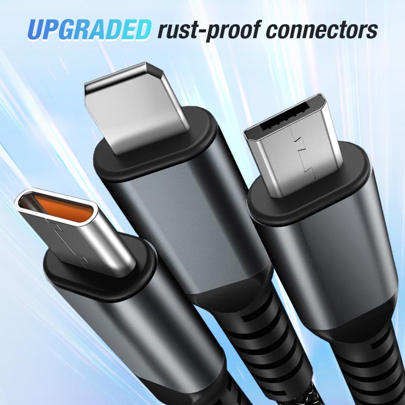 💥Limited Time 50% OFF🔥⚡Transparent Luminous 3-in-1 Super Fast Charging Cable