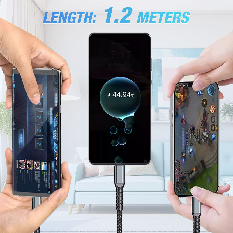 💥Limited Time 50% OFF🔥⚡Transparent Luminous 3-in-1 Super Fast Charging Cable