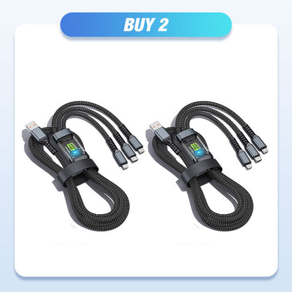 💥Limited Time 50% OFF🔥⚡Transparent Luminous 3-in-1 Super Fast Charging Cable
