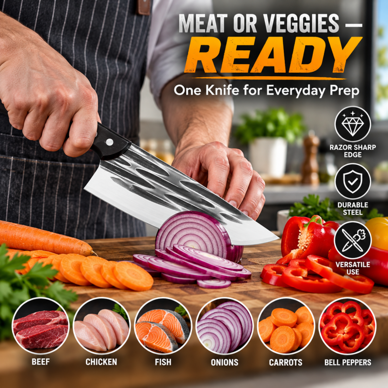 Ultra-Sharp Kitchen Butcher Knife