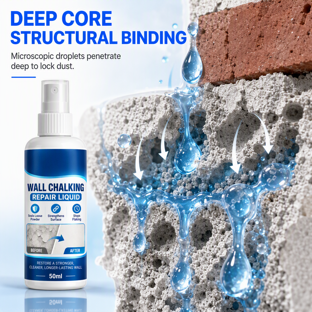 🥳 Hot Seller 🥳💞 Over 10,000 sold! Wall Repair Solution—prevents chalking, provides deep adhesion, and is waterproof. Makes your walls stronger—hurry and grab yours now! ✅