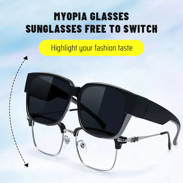 Polarized sunglasses for sun protection and myopia