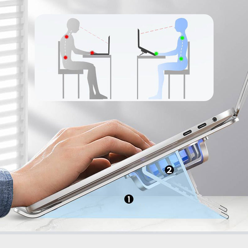 Laptop Heightened Holder with Cooling Fan