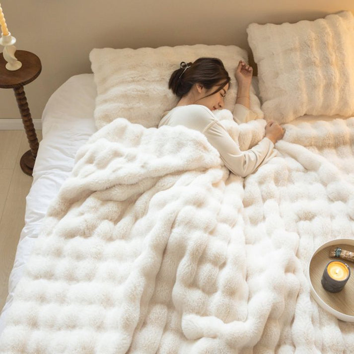 🎄🎅It's indispensable to keep warm at Christmas🎁 Soft Fluffy Blanket（Gr ...