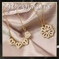 Lucky four-leaf clover & heart-shaped necklace