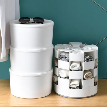 360-degree Rotating Compartment Storage Box