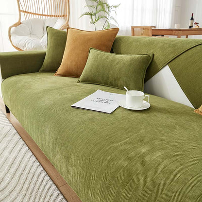 🔥Herringbone Chenille Fabric Furniture Protector Sofa Cover